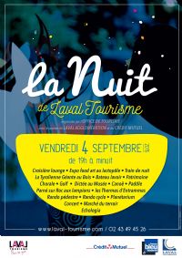 Nuit de Laval Tourisme, 17 prestations culturelles, sportives, gratuites. Le vendredi 4 septembre 2015 à laval. Mayenne.  19H00
